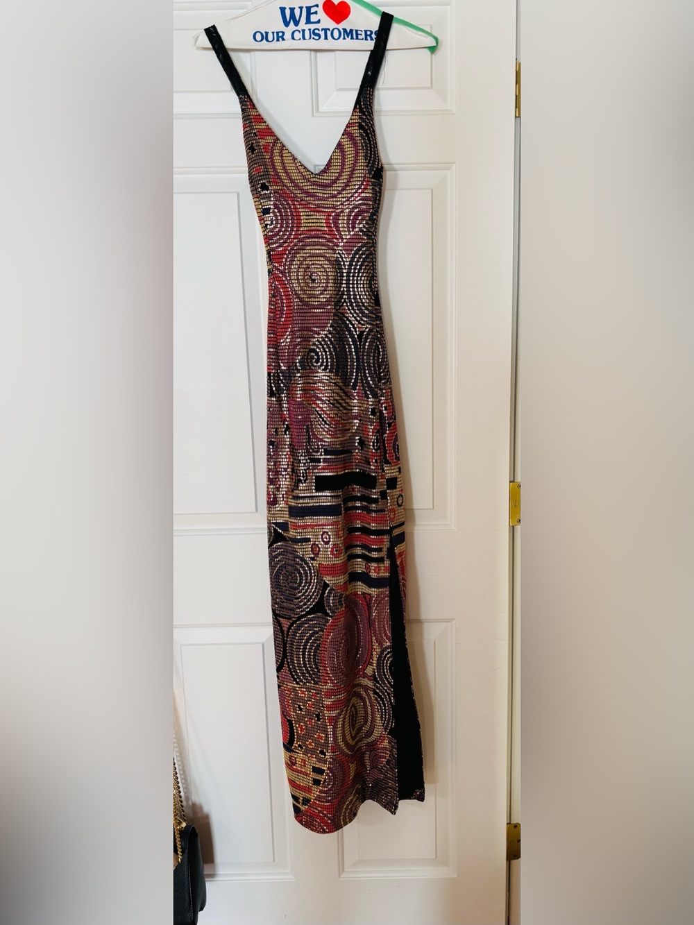 Made in Italy elegant gown with jacket - cross cross back straps - worn once -